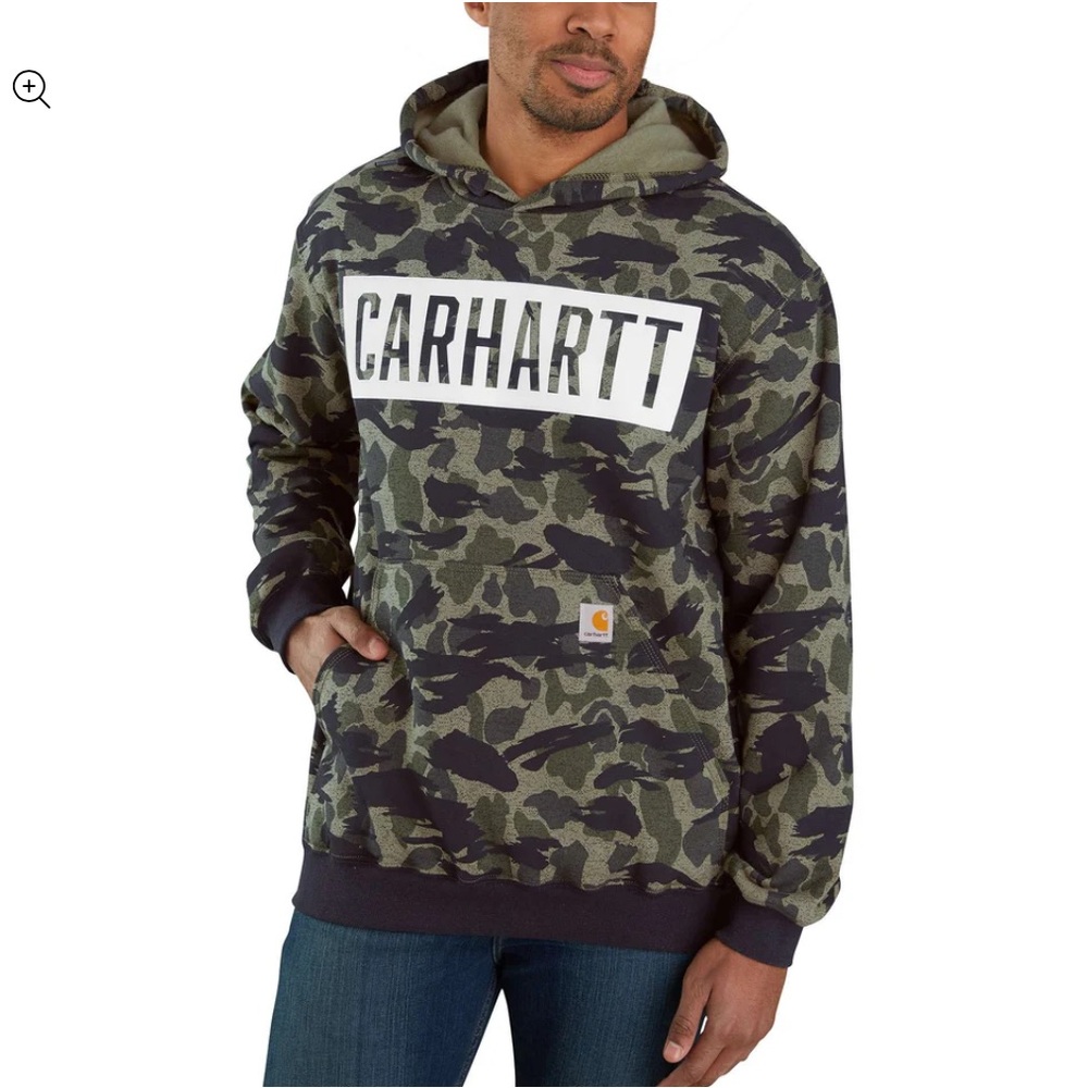 Carhartt Loose Fit Midweight Hooded Camouflage Graphic Sweatshirt